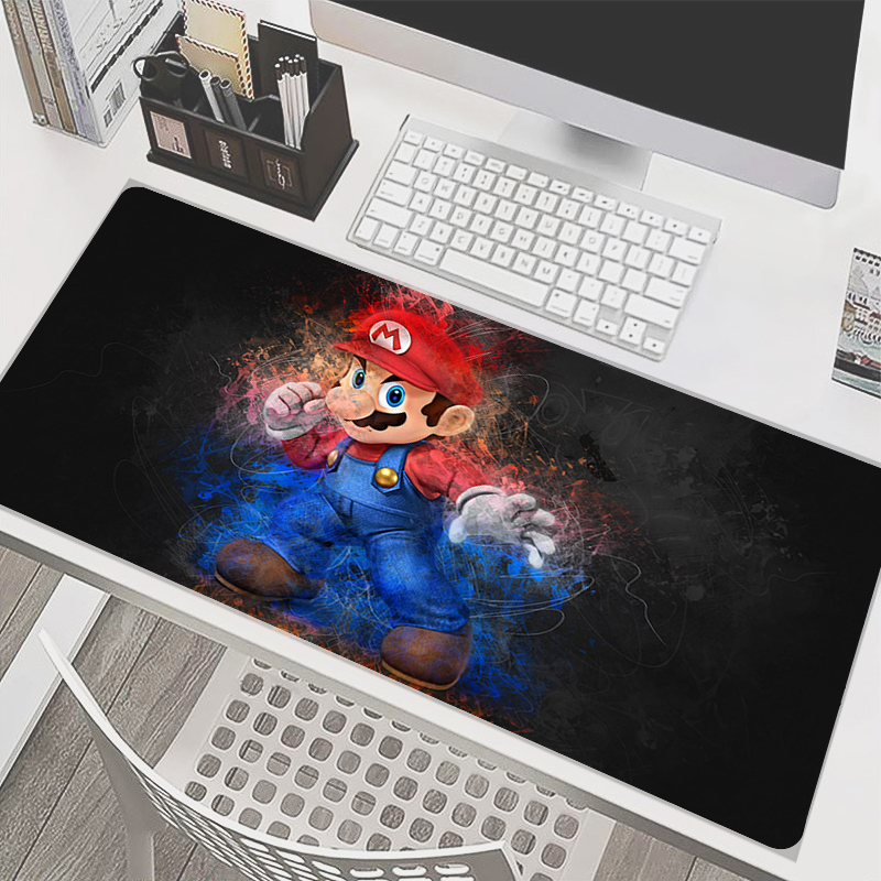 Laptop Accessories For Programmers - 90x40cm Mouse Pad M-Mario Anime Gamer