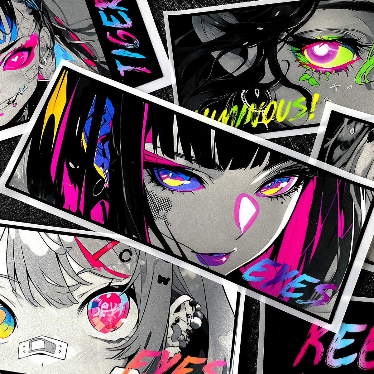 Laptop Accessories Girly - 1PC 20cm Neon Anime Girl Eyes