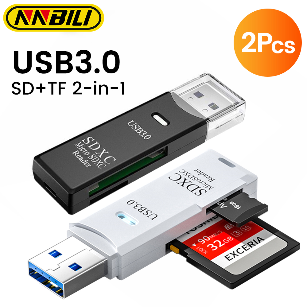 Laptop Accessories For Programmers - NNBILI 2 IN1Card Reader USB3.0 To