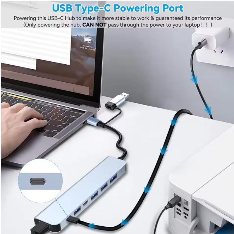 7 Ports USB A C Hub Concentrat – Laptop Accessories For Programmers Bewertung und Preis