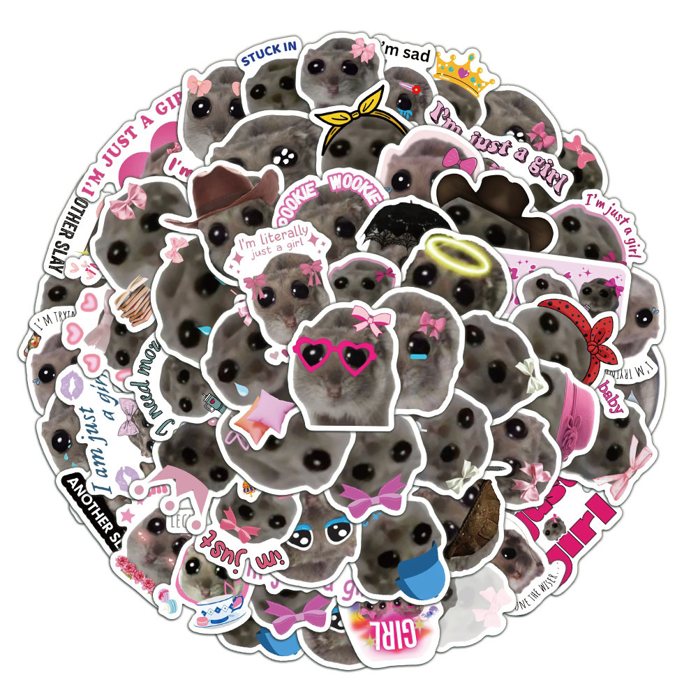 56pcs Cute Sad Hamster Meme St – Laptop Accessories Girly Bewertung und Preis