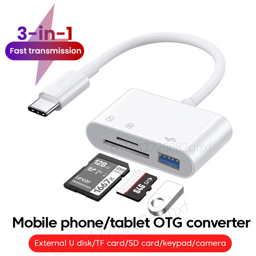 3 in 1 Type C OTG Card Reader  – Laptop Accessories For Programmers Bewertung und Preis