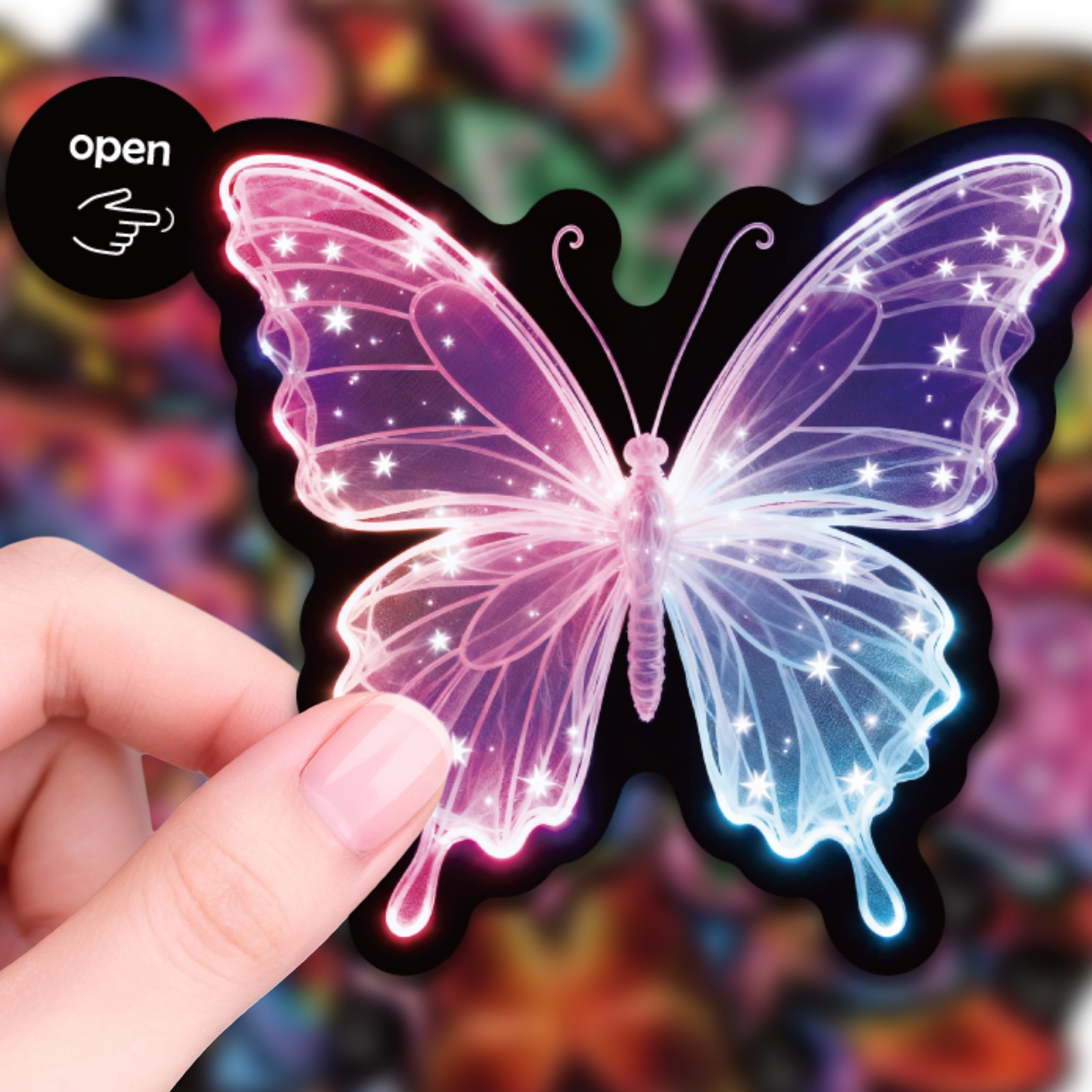 50Pcs Easy Peel Neon Butterfly – Laptop Accessories Girly Bewertung und Preis