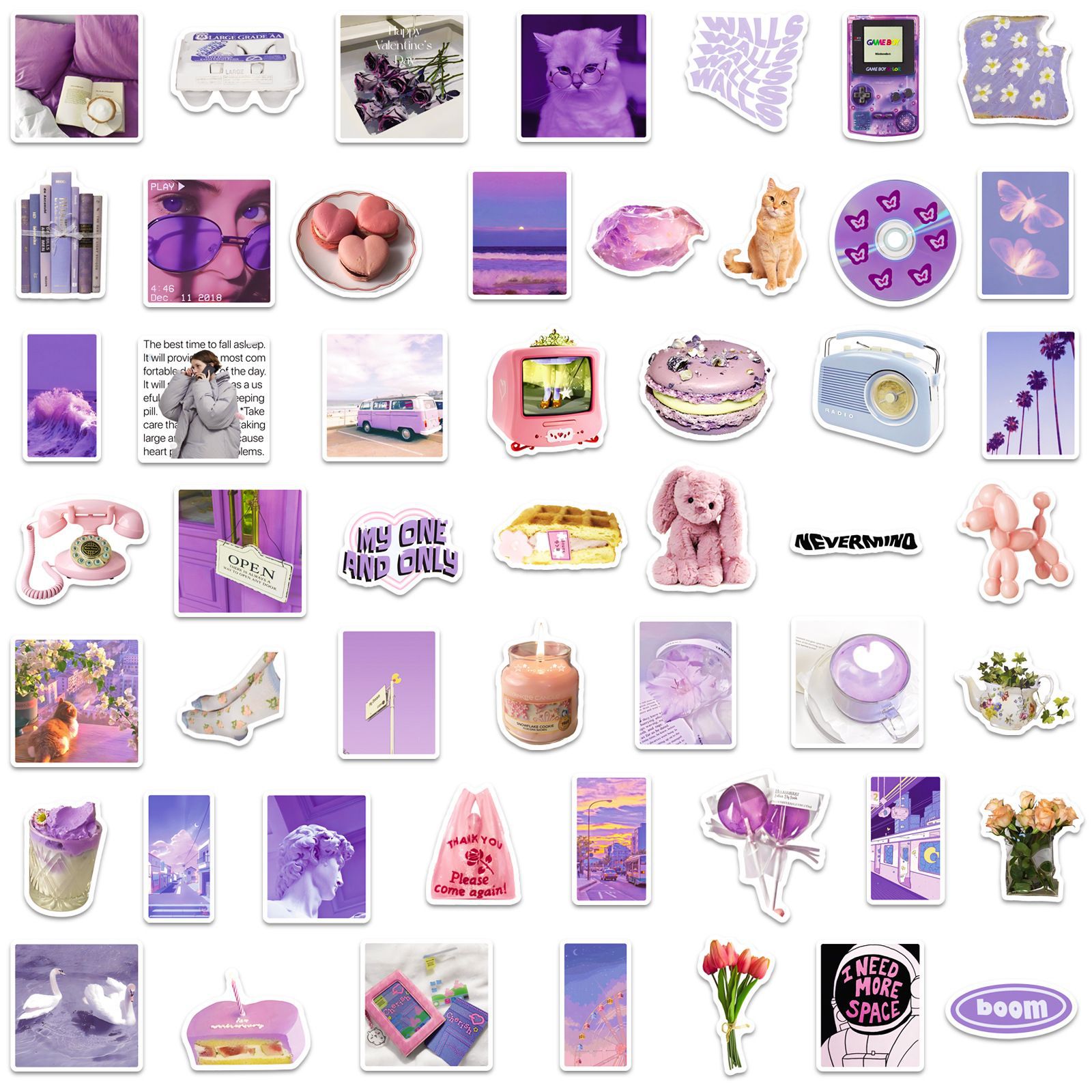 50Pcs Ins Style Fresh Purple A – Laptop Accessories Girly Bewertung und Preis