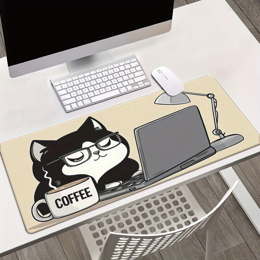 Cute Coffee Cat Working On Lap – Laptop Accessories Officeworks Bewertung und Preis