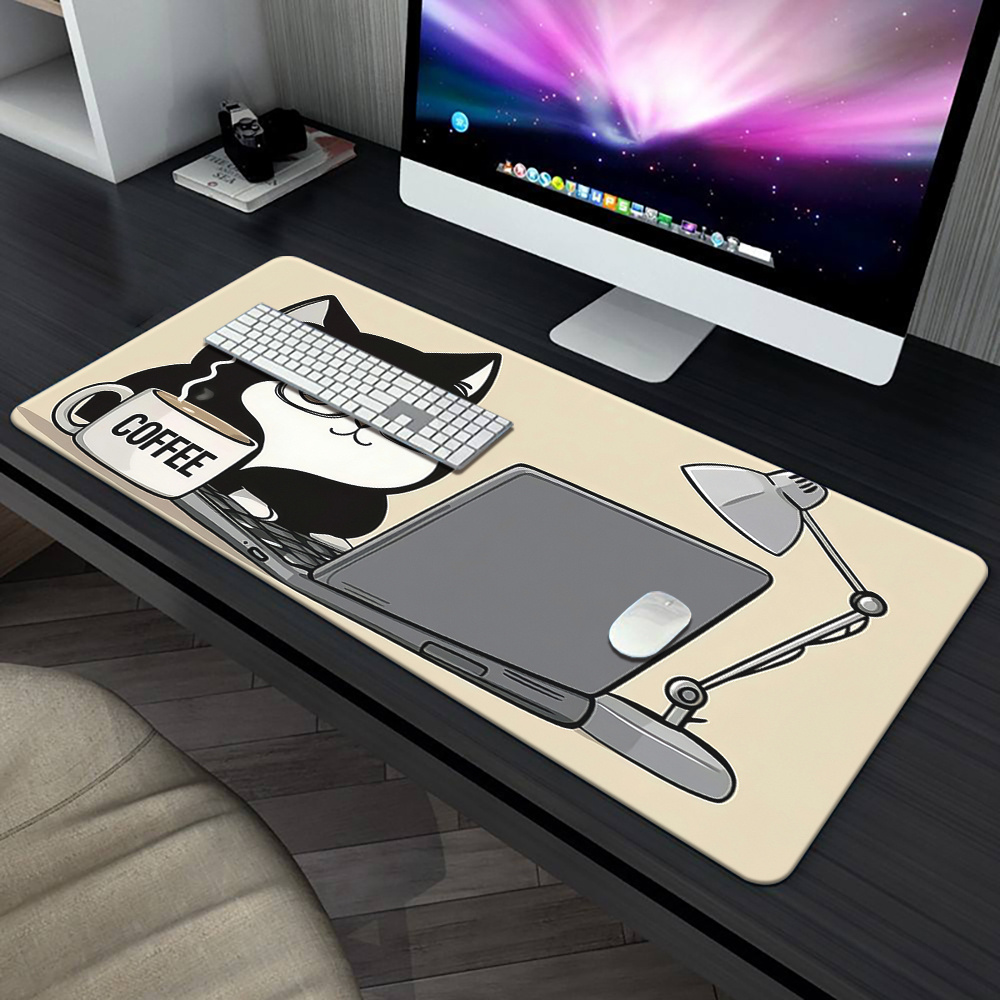 Cute Coffee Cat Working On Lap – Laptop Accessories Officeworks Bewertung und Preis