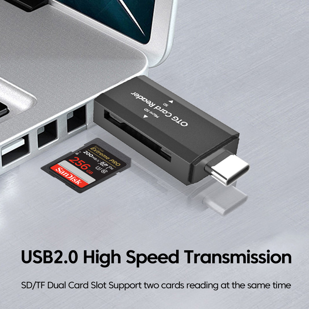 2 in 1 Type C SD TF Card Reade – Laptop Accessories For Programmers Bewertung und Preis